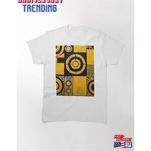 Retro Mid Mod Geometric Abstract Yellow Tshirt